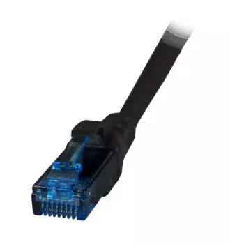 Tīkla kabelis EFB Elektronik K8109SW.3 — 3 m, Cat6a U/UTP, RJ-45 uz RJ-45, zelta kontakti, melns