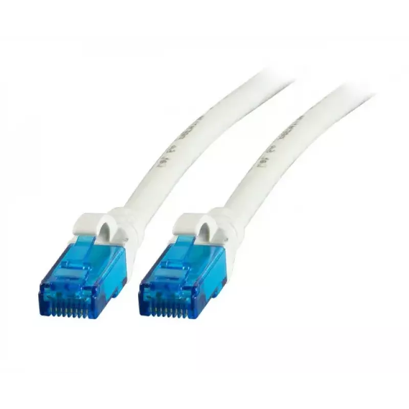 Tīkla kabelis EFB Elektronik K8109WS.1 Cat6a U/UTP (UTP) 1 m, RJ-45 uz RJ-45, zelta kontakti, balts