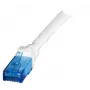 Tīkla kabelis EFB Elektronik K8109WS.3 Cat6a U/UTP 3 m, RJ-45 uz RJ-45, zelta kontakti, balts