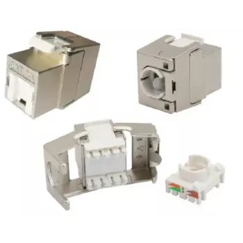 Keystone modulis EFB Elektronik E-20093, plakana konstrukcija, sudraba krāsa, RJ-45 savienotājs