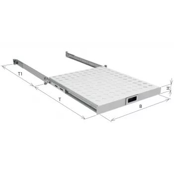 Rack shelf EFB Elektronik 19 inch 1U Pull-Out Shelves Max Load 30 kg