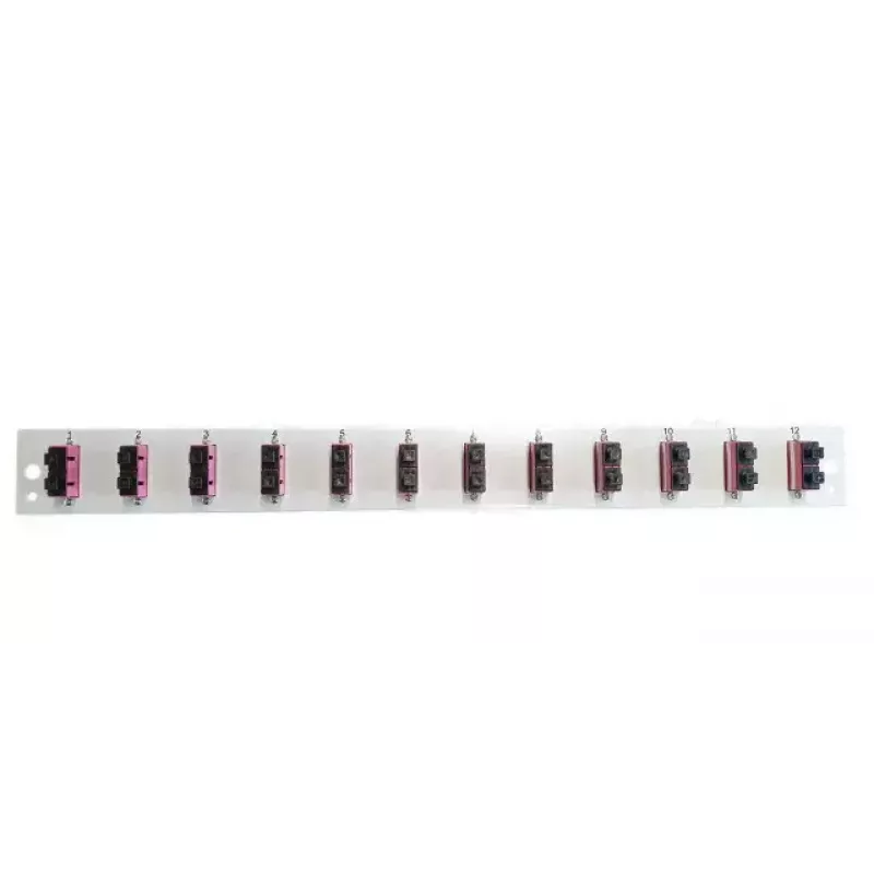 Priekšējā paneļa piederums EFB Elektronik SB-FP-12SC-D-V-OM3 — 1U statīva montāža, 12 SC, pelēks, 432×13×43,5 mm