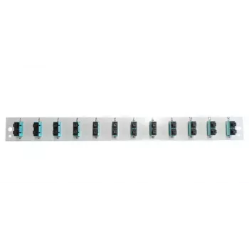 Priekšējā paneļa piederums EFB Elektronik SB-FP-12SC-D-V-OM3 — 1U statīva montāža, 12 SC, pelēks, 432×13×43,5 mm