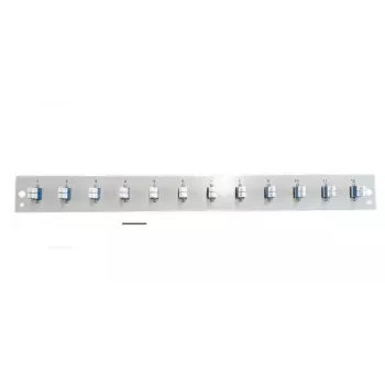 Patch panel accessory EFB Elektronik SB-FP-12SC-S-OM4, 1U rack mount, 12 SC OM4, 432×13×43.5 mm, pelēka