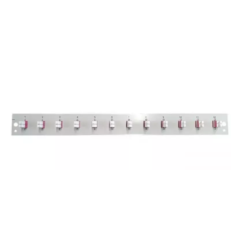 Patch panel accessory EFB Elektronik SB-FP-12SC-S-OM4, 1U rack mount, 12 SC OM4, 432×13×43.5 mm, pelēka