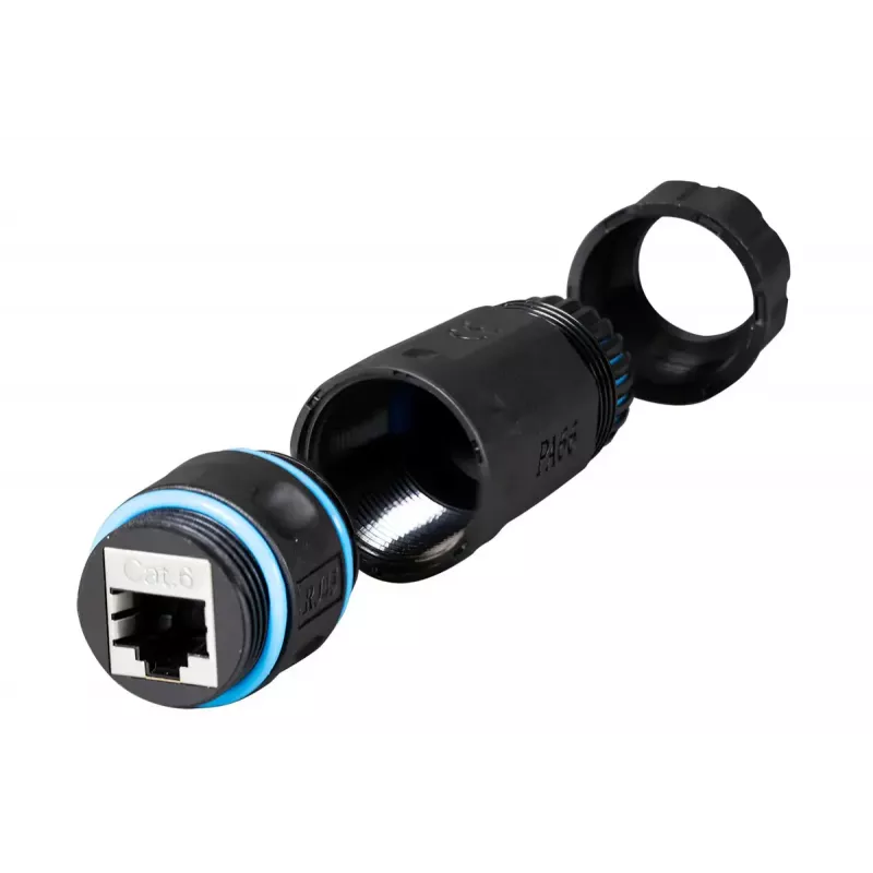 RJ45 Cat.6 IP68 adapter EFB Elektronik model IP68DFKRJ45WP — ūdensnecaurlaidīgs Ethernet savienotājs