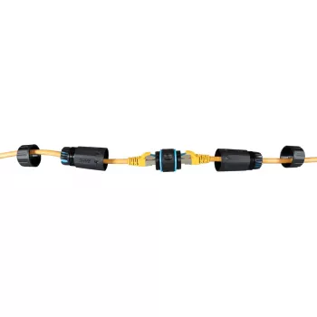 RJ45 Cat.6 IP68 adapter EFB Elektronik model IP68DFKRJ45WP — ūdensnecaurlaidīgs Ethernet savienotājs