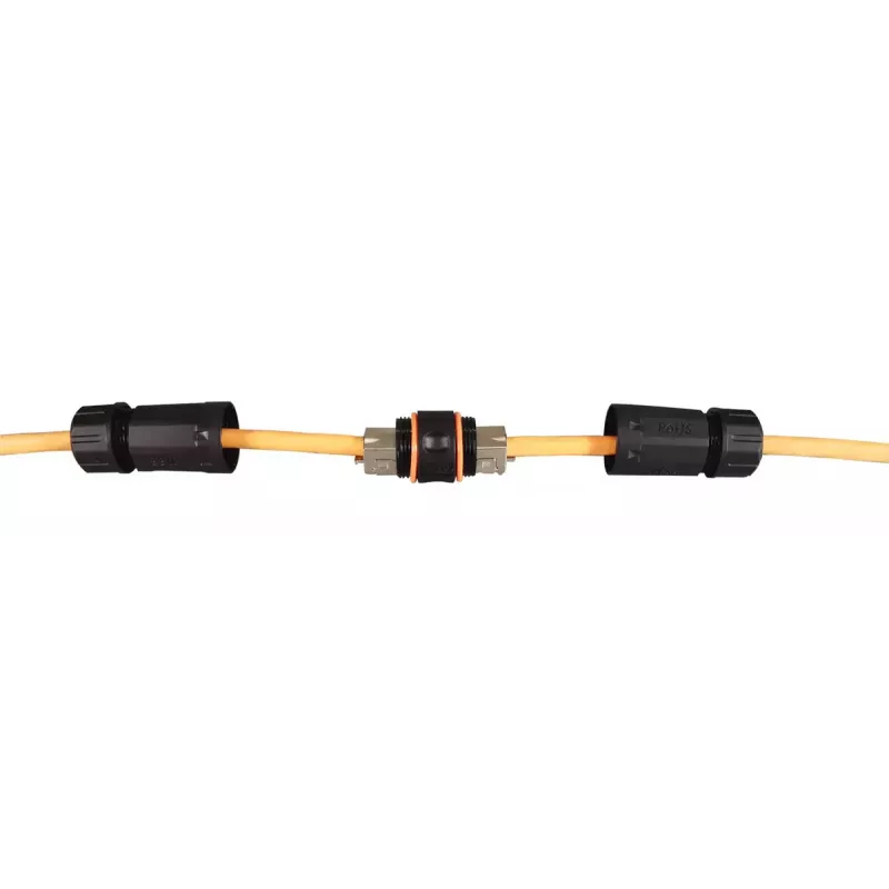 EFB Elektronik IP68DFKRJ456AWP vadu savienotājs 2x RJ-45 Melns