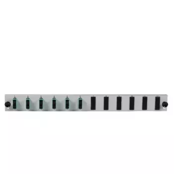 Plāksteru paneļa piederums EFB Elektronik SB-FP-6SC-D-V-OM4 — statīva montāža 1U, 432×13×43,5 mm, pelēks