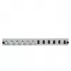 Patch panel accessory EFB Elektronik SB-FP-6SC-S-OM3 — 1U rack mount, 6x SC, OM3, 432×13×43,5 mm, pelēks