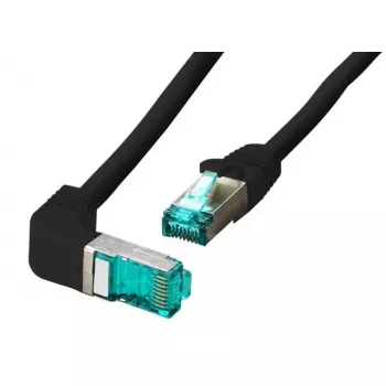 Tīkla kabelis EFB Elektronik MK6001W.0,5B 0.5m Cat6a S/FTP Melns