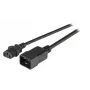 Strāvas kabelis EFB Elektronik EK531.3V2, 3 m, C20 savienotājs uz C13 savienotāju, 250 V 10 A, melns