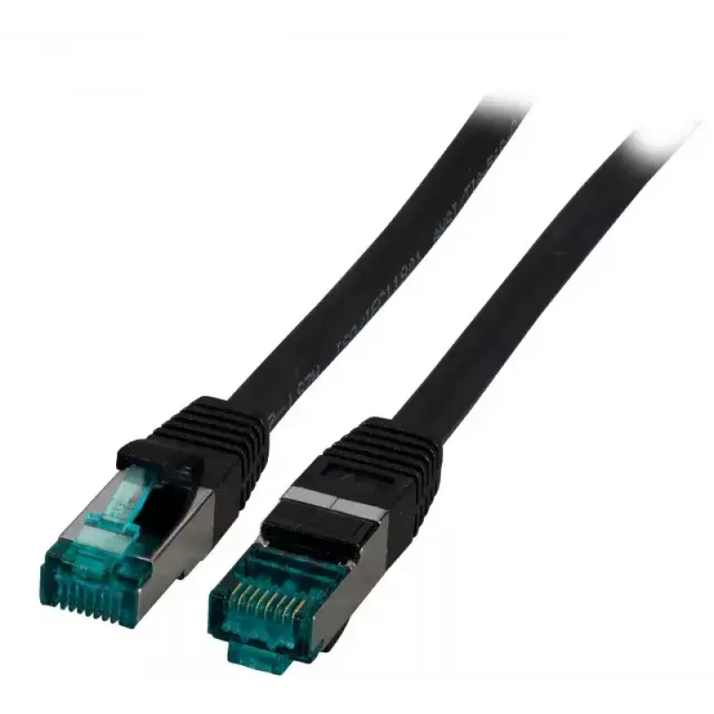 Tīkla kabelis EFB Elektronik MK6001.0,5B RJ-45 Cat6a 0,5 m melns