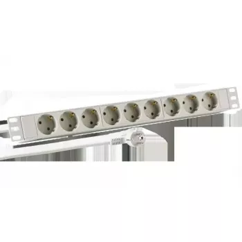 Strāvas pagarinātājs EFB Elektronik EK631DE.1GR — 2 m kabelis, 9 CEE maiņstrāvas ligzdas, 16 A, iekštelpām, melns