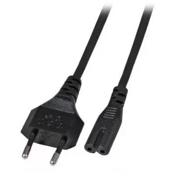 Strāvas kabelis EFB Elektronik Euro‑C7, 180° leņķī, melns, 5 m, 2×0,75 mm²