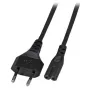Strāvas kabelis EFB Elektronik Euro‑C7, 180° leņķī, melns, 5 m, 2×0,75 mm²