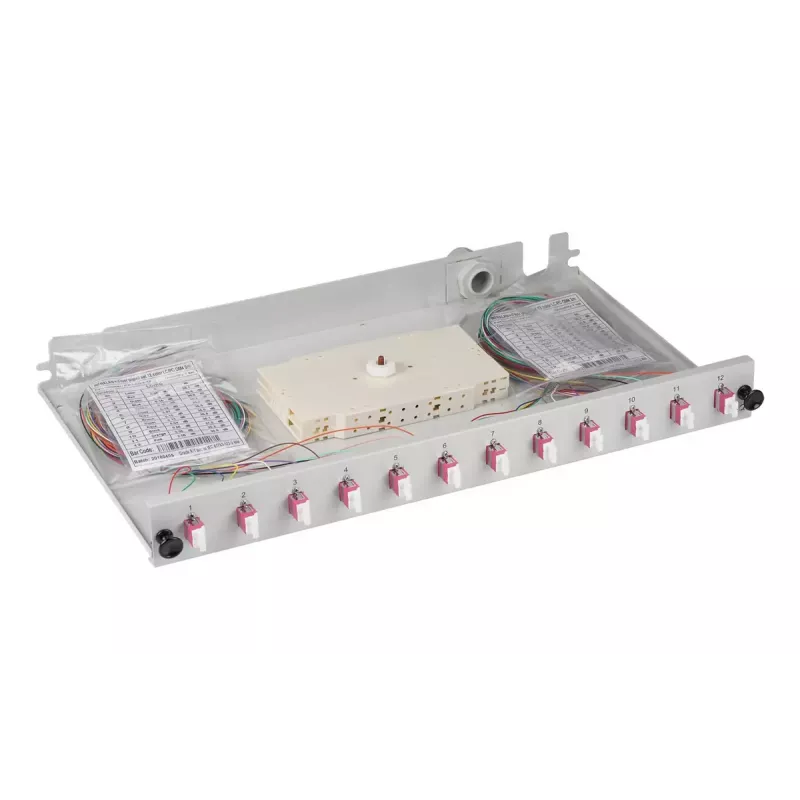 Plāksteru panelis EFB Elektronik B71901L48OM4 1U LC OM4 pelēks