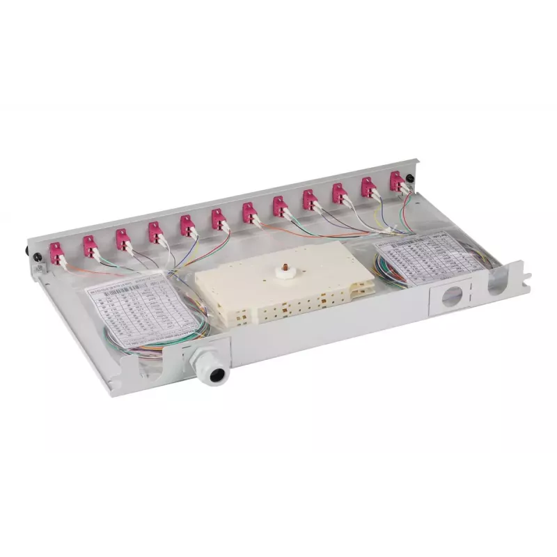 Plāksteru panelis EFB Elektronik B71901L48OM4 1U LC OM4 pelēks