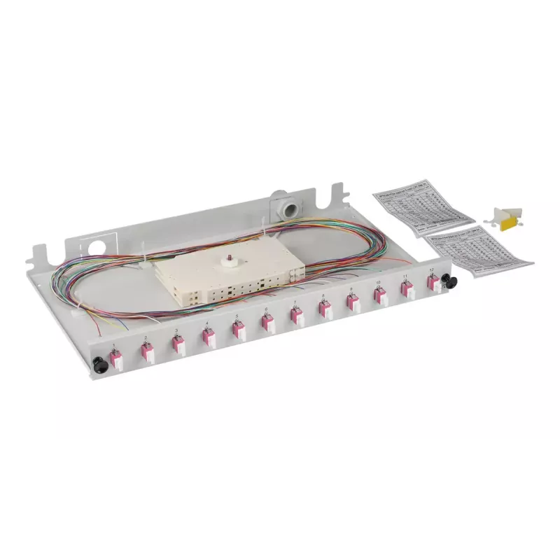 Patch panel EFB Elektronik BA71901L12OM4 1U LC OM4 pelēka