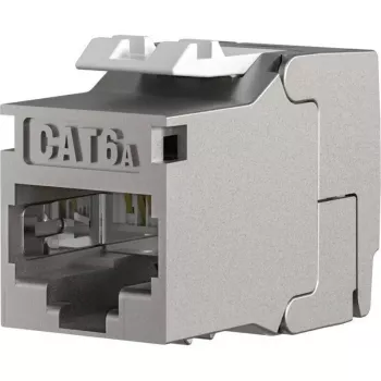 EFB Elektronik RJ45 Keystone Slimline/Shortbody Cat.6A, ekranēts, 29,2 mm, bezinstrumentu montāža