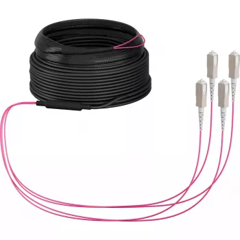 Optiskās šķiedras kabelis EFB Elektronik O8301S10OM4 4x SC OM4 10 m Bēša Melna fuksīna