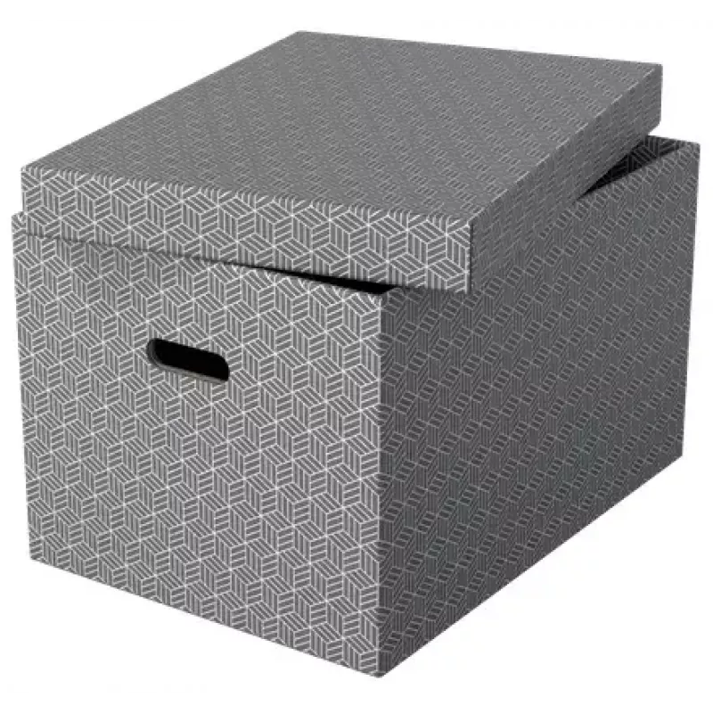 Uzglabāšanas kaste ESSELTE 628287 taisnstūra kartona pelēka 355×510×305 mm