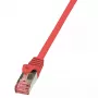 Tīkla kabelis LogiLink 0,25 m, sarkans, RJ-45, Cat6 S/FTP