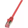 Tīkla kabelis LogiLink Cat.6 S/FTP RJ-45 0,5 m, sarkans