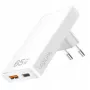 Sienas kontaktligzdas USB adapteris LOGILINK PA0368 — 1×USB-A, 1×USB-C, 65W, balts