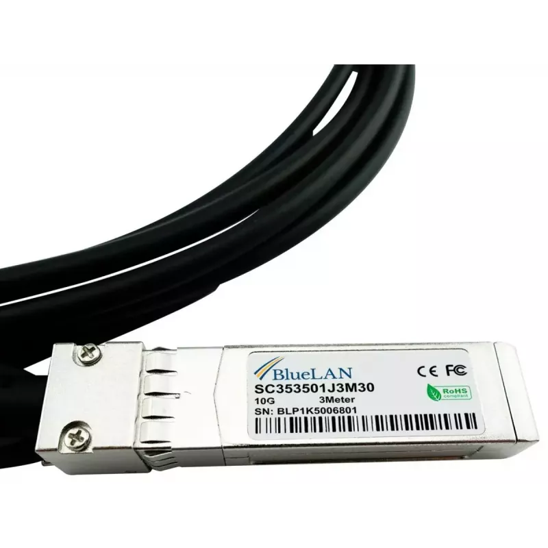 InfiniBand/optiskās šķiedras kabelis BlueOptics R9D19A-BL 1 m SFP+ Tēviņš/Tēviņš