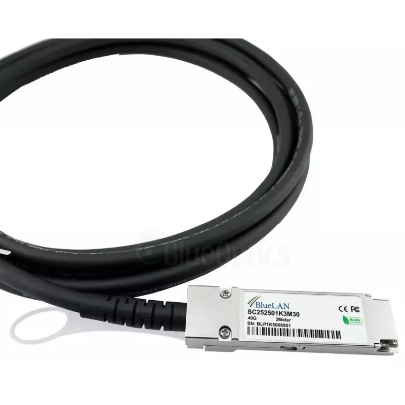 BlueOptics X66100-3-BL InfiniBand optiskās šķiedras kabelis 3 m QSFP