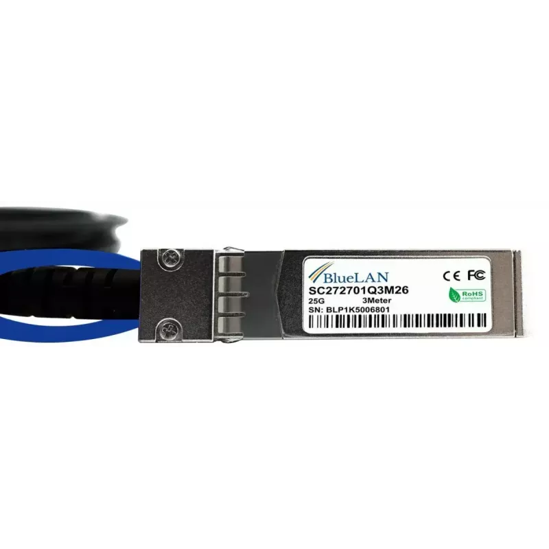 InfiniBand/optiskās šķiedras kabelis BlueOptics X66130-05-BL 0.5 m SFP28 Melns