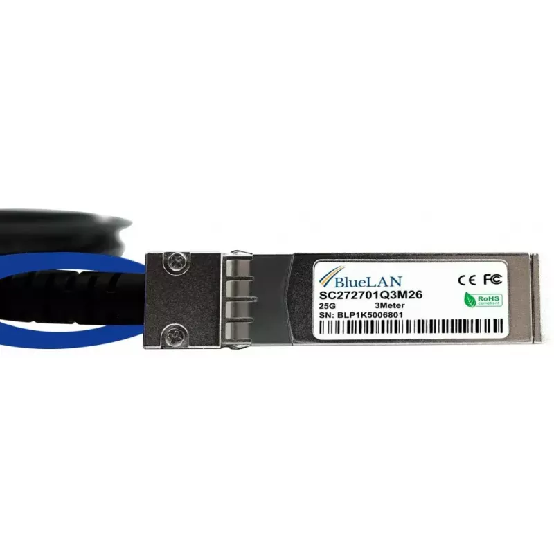 BlueOptics ET7302-DAC-1M-BL InfiniBand optiskās šķiedras kabelis SFP28 1m Vīr.-Vīr.