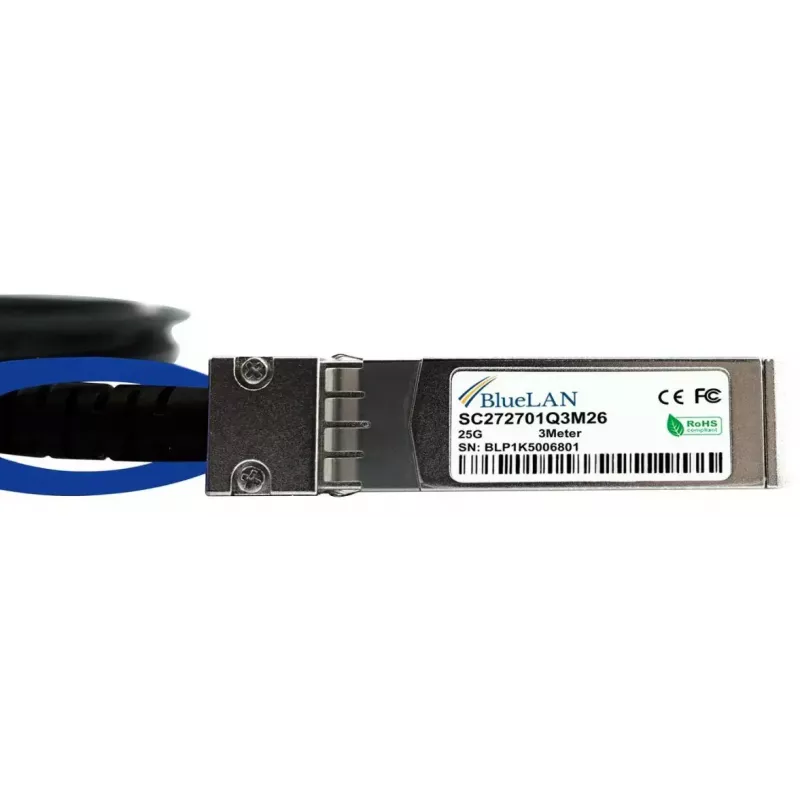 SFP DAC kabelis BlueOptics SFP-DAC25-1M-BL 1 m SFP28 vīriešu-vīriešu