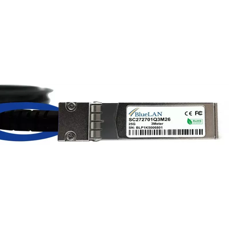 BlueOptics X66130-2-BL InfiniBand optiskās šķiedras kabelis 2 m SFP28 Melns