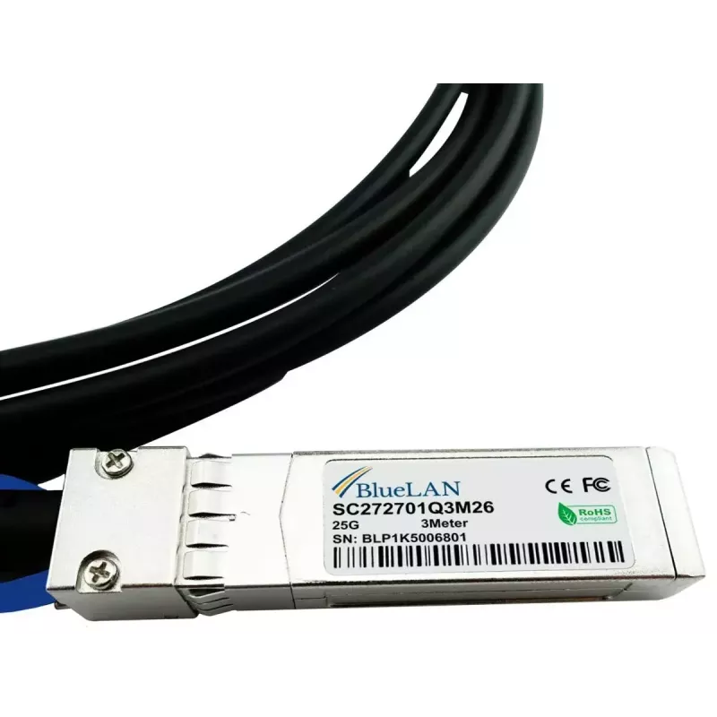 BlueOptics X66130-2-BL InfiniBand optiskās šķiedras kabelis 2 m SFP28 Melns