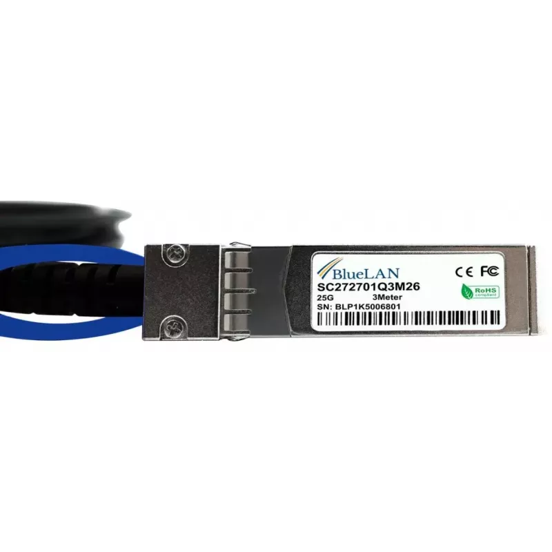InfiniBand/optiskais kabelis BlueOptics UACC-DAC-SFP28-3M-BL 3m Tēviņš/Tēviņš
