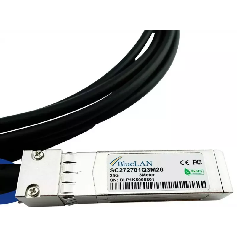 InfiniBand/optisko šķiedru kabelis BlueOptics UACC-DAC-SFP28-1M-BL 1 m vīr./vīr.