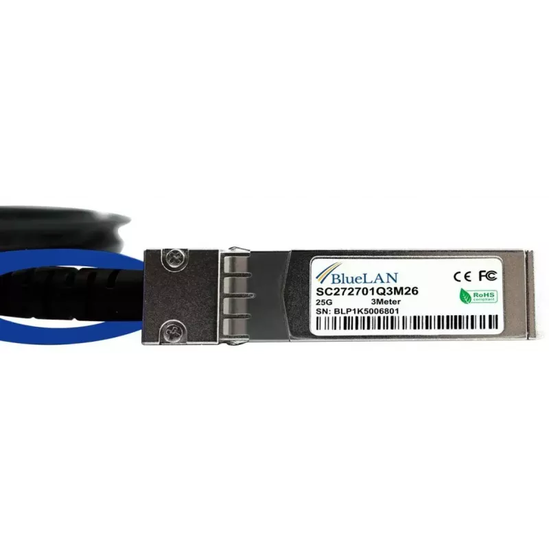 InfiniBand/optisko šķiedru kabelis BlueOptics UACC-DAC-SFP28-1M-BL 1 m vīr./vīr.