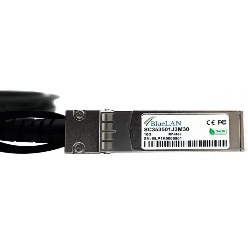 SFP+ kabelis BlueOptics SFP-10G-CU-3M-NE-BL 3m tēviņš/tēviņš