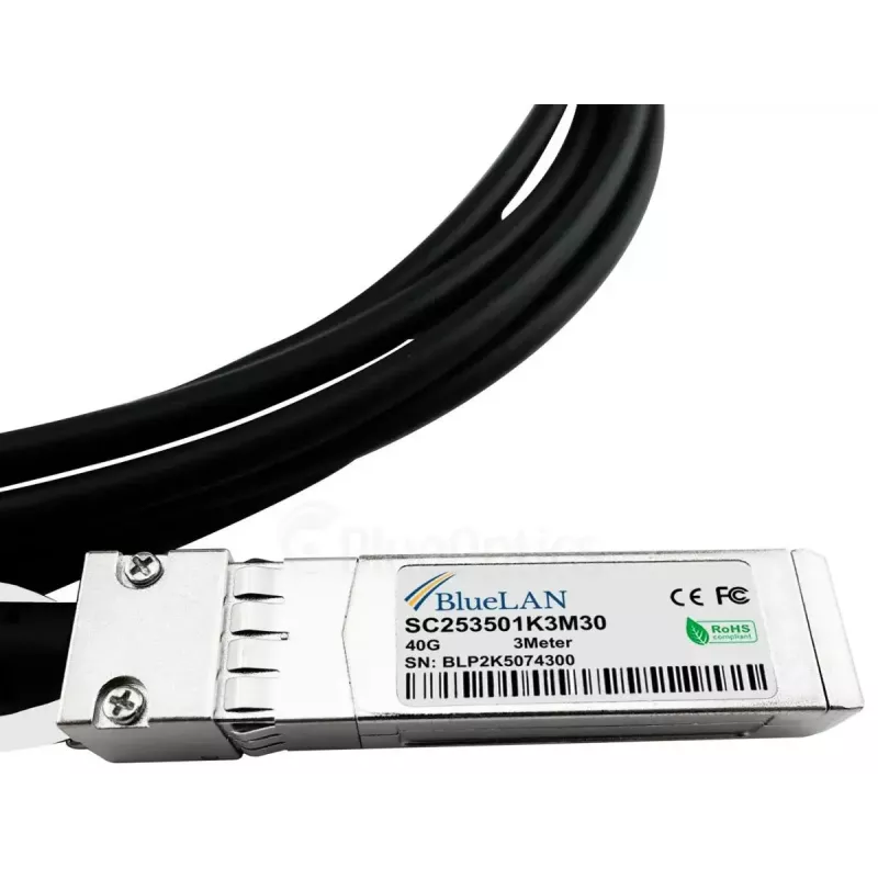 BlueOptics SFPPQSFP28-03-BL InfiniBand optiskais kabelis 3 m QSFP 4xSFP+