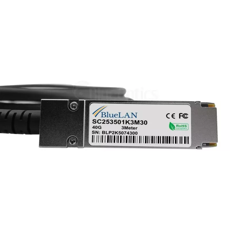 BlueOptics SFPPQSFP28-03-BL InfiniBand optiskais kabelis 3 m QSFP 4xSFP+