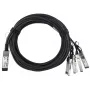 BlueOptics SFPPQSFP28-03-BL InfiniBand optiskais kabelis 3 m QSFP 4xSFP+