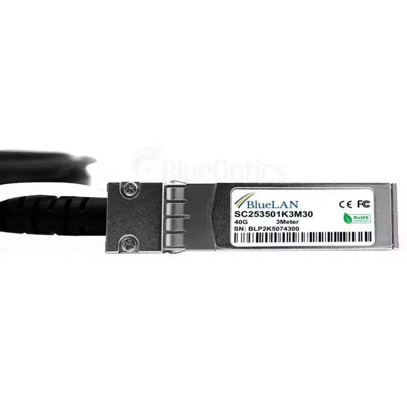 InfiniBand/optiskās šķiedras kabelis BlueOptics SFPPQSFP28-05-BL 5 m QSFP 4xSFP+