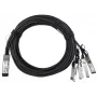 InfiniBand/optiskās šķiedras kabelis BlueOptics SFPPQSFP28-05-BL 5 m QSFP 4xSFP+