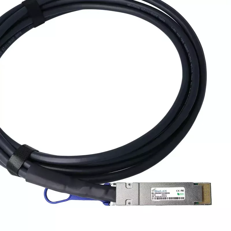 DAC kabelis BlueOptics DAC-Q56DD-400G-2M-BL 2m QSFP-DD Vīriešu/Vīriešu