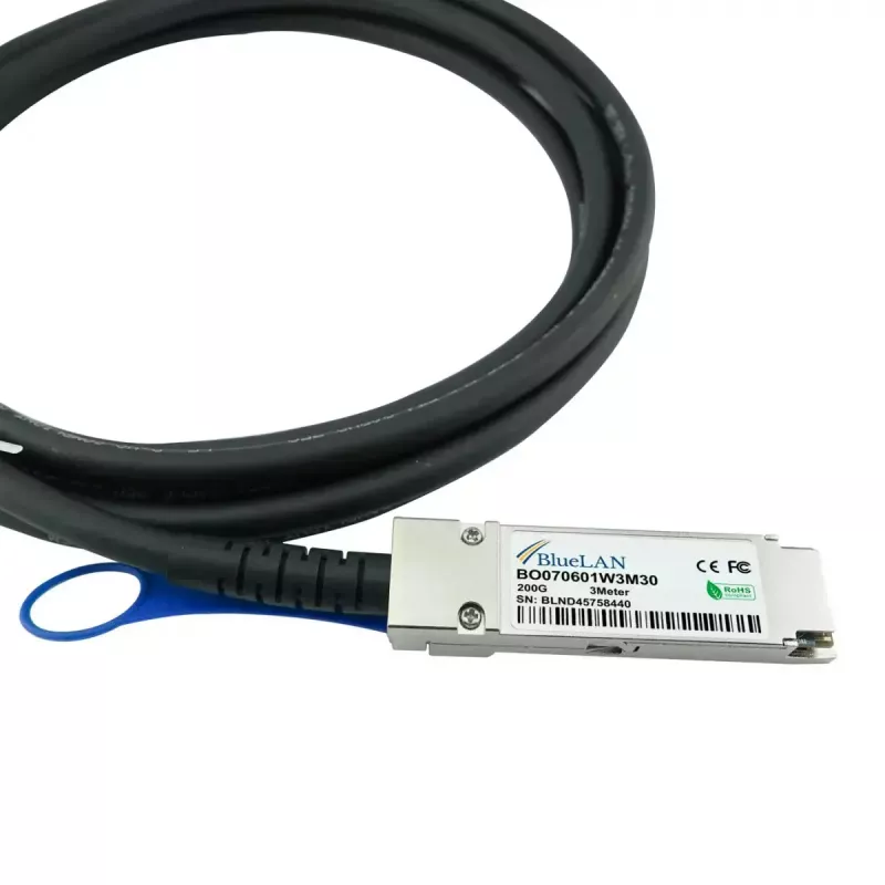 BlueOptics InfiniBand/optisko šķiedru atzarošanas kabelis QSFP56 uz 4xSFP56 1 m Melns