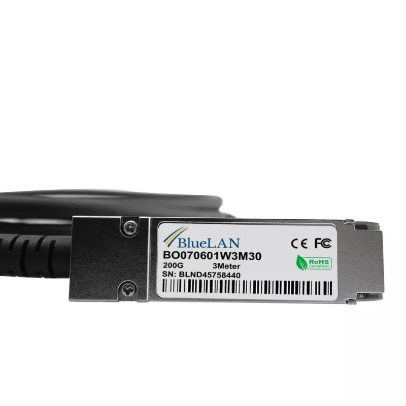 BlueOptics InfiniBand/optisko šķiedru atzarošanas kabelis QSFP56 uz 4xSFP56 1 m Melns