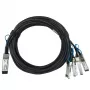 BlueOptics InfiniBand/optisko šķiedru atzarošanas kabelis QSFP56 uz 4xSFP56 1 m Melns