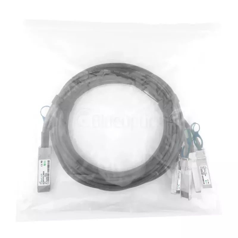 Tīkla kabelis BlueOptics 4Z57A85043-BL QSFP28 4x SFP28 InfiniBand 2m melns